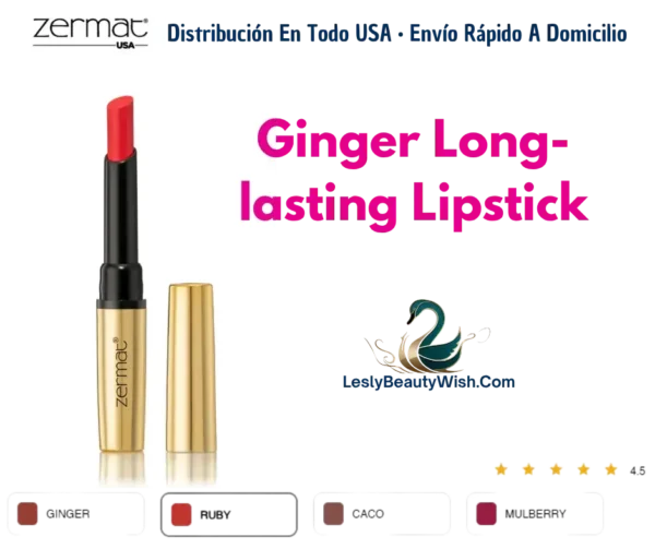Caramelo, Almendra, Piñón y Ginger Long-lasting Lipstick