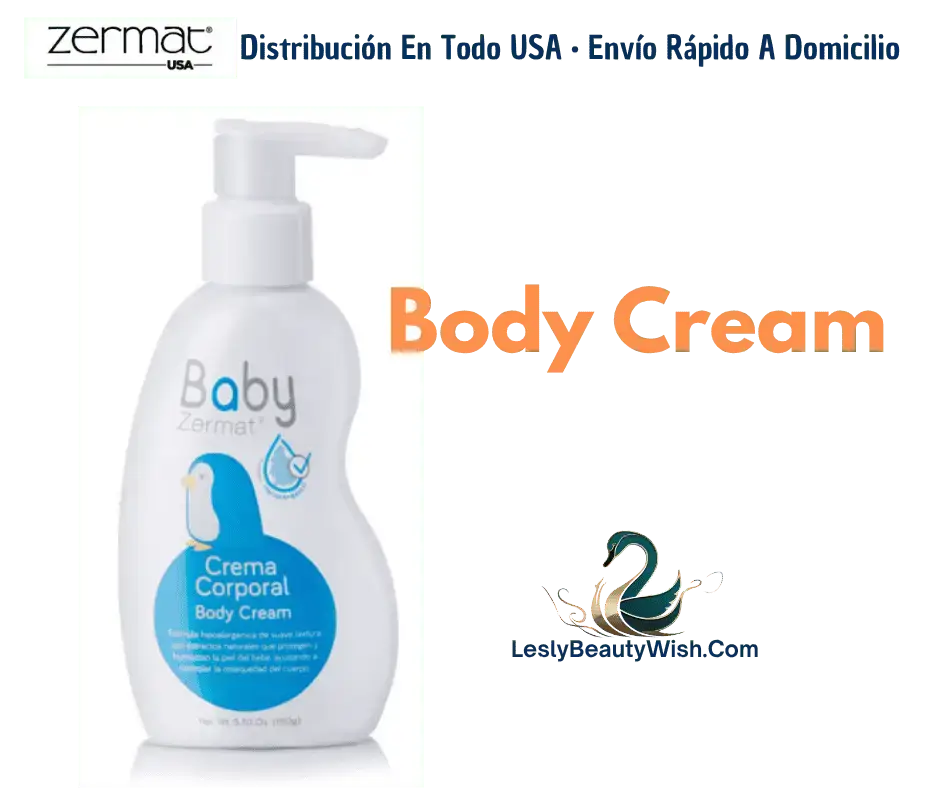 La crema que envuelve en suavidad 🌟 ¿Qué esconde Zermat Body Cream?
Desde la primera aplicación, Body Cream se convirtió en mi aliada para dejar la piel del bebé flexible y protegida frente a los agentes externos.

Ingredientes clave y sus beneficios 🌱
💧 Leche de coco, avena y almendra

Aportan nutrición, suavidad y restauración a la piel.

Ayudan a mantener la hidratación natural y proteger frente a la resequedad.

💧 Miel

Conserva la humedad esencial de la piel.

Deja una sensación sedosa y confortable.

💧 Flor de loto

Aporta un efecto protector y calmante.

Tips de uso
Aplícala después del baño con un suave masaje, hasta su total absorción.

Úsala en zonas propensas a la resequedad o irritación.

Repite la aplicación durante el día si lo consideras necesario para mantener la hidratación.

Comparativa con otros productos Zermat
Producto	Enfoque principal	Ingredientes clave	Ideal para
Body Cream	Hidratación y protección	Coco, avena, almendra, miel, loto	Piel de bebés y niños
Sensitive Skin Soap	Limpieza e hidratación	Extracto de algodón	Baño diario piel sensible
Boby Soap	Limpieza y suavidad	Avena, almendra, algodón, climbazol	Baño diario bebés

FAQ
¿Es apta para recién nacidos?
Sí, su fórmula está pensada para piel delicada, pero es recomendable probar en una pequeña zona primero.

¿Tiene fragancia fuerte?
No, su aroma es suave y natural.

¿Es grasosa?
No, se absorbe fácilmente y deja la piel con una sensación ligera.

¿Se puede usar varias veces al día?
Sí, ideal para mantener la piel hidratada durante todo el día.

¿Ayuda a calmar irritaciones?
Sí, gracias a sus ingredientes nutritivos y calmantes.

Zermat Body Cream: el abrazo de hidratación que la piel de tu bebé necesita.